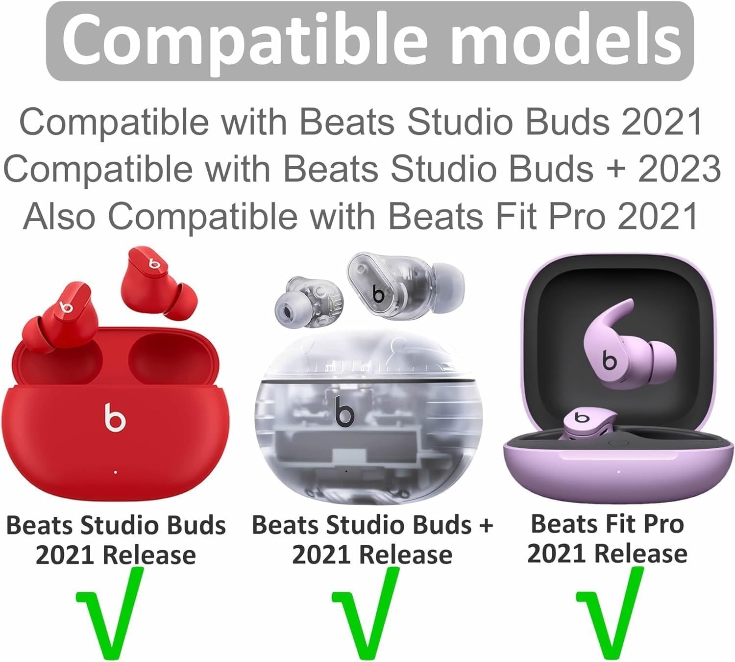 Replacement Memory Foam Compatible with Beats Solo Buds/Fit Pro/Studio Buds +…