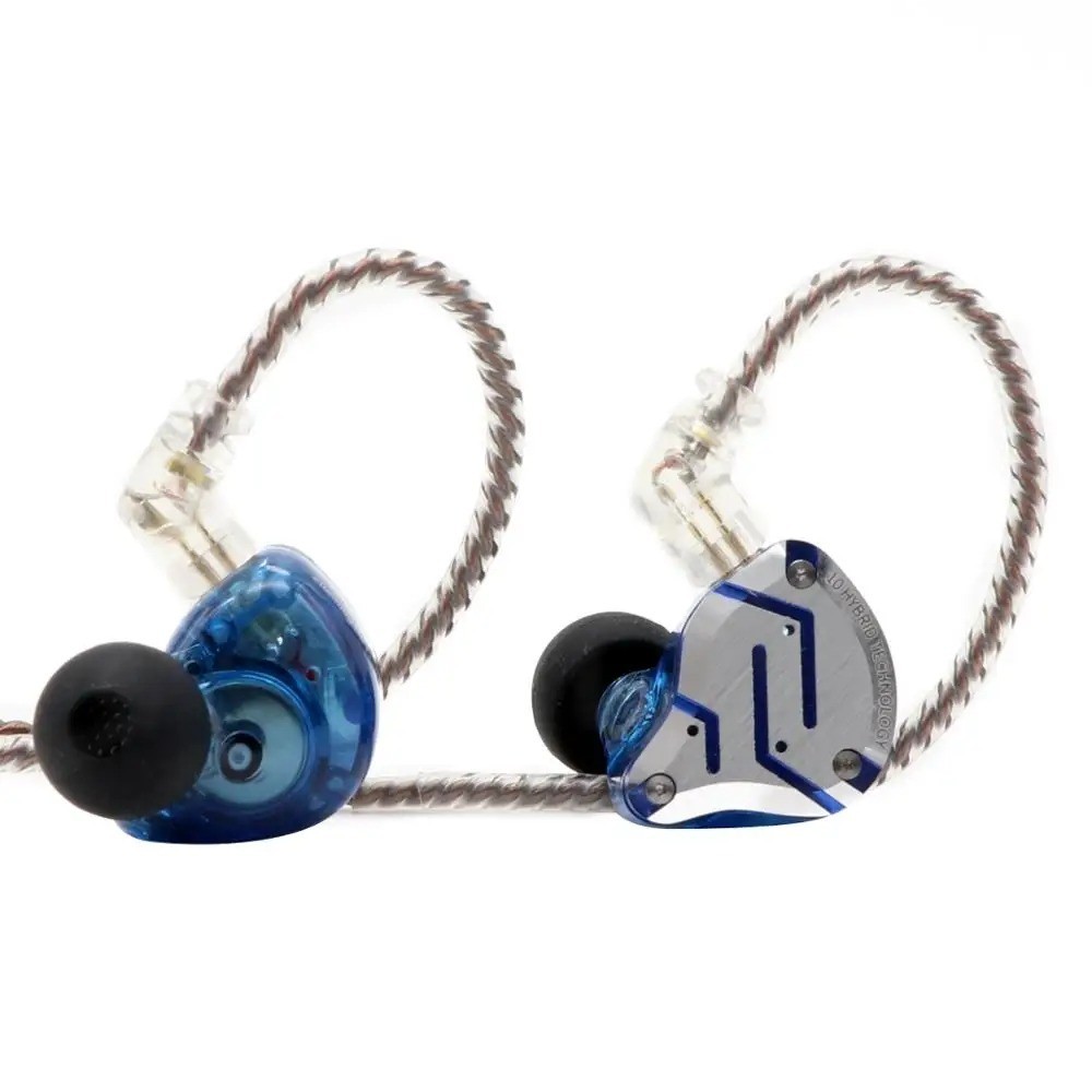 KZ ZS10 Pro 4BA+1DD 5 Driver In-Ear Hifi Metal Earphones With Detachable Cable