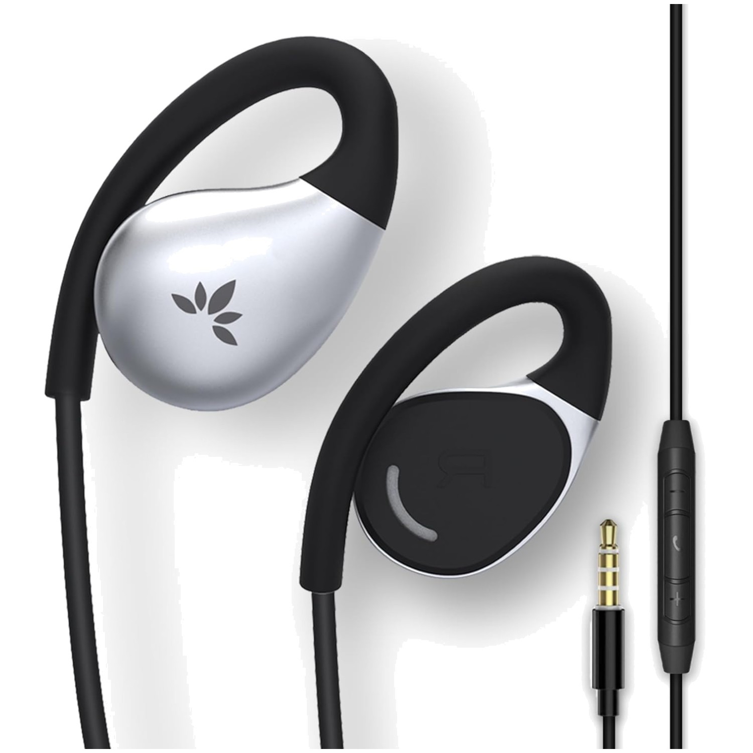Resolve Open-Ear Earbuds w/ Mic, Over-Ear Hook – Large Size