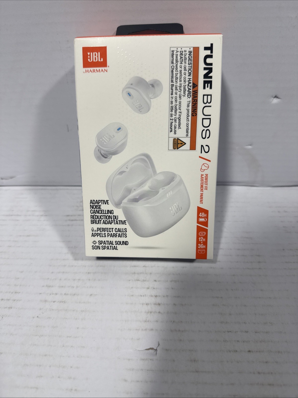JBL Tune Buds 2 True Wireless Noise Cancelling Earbuds (White)