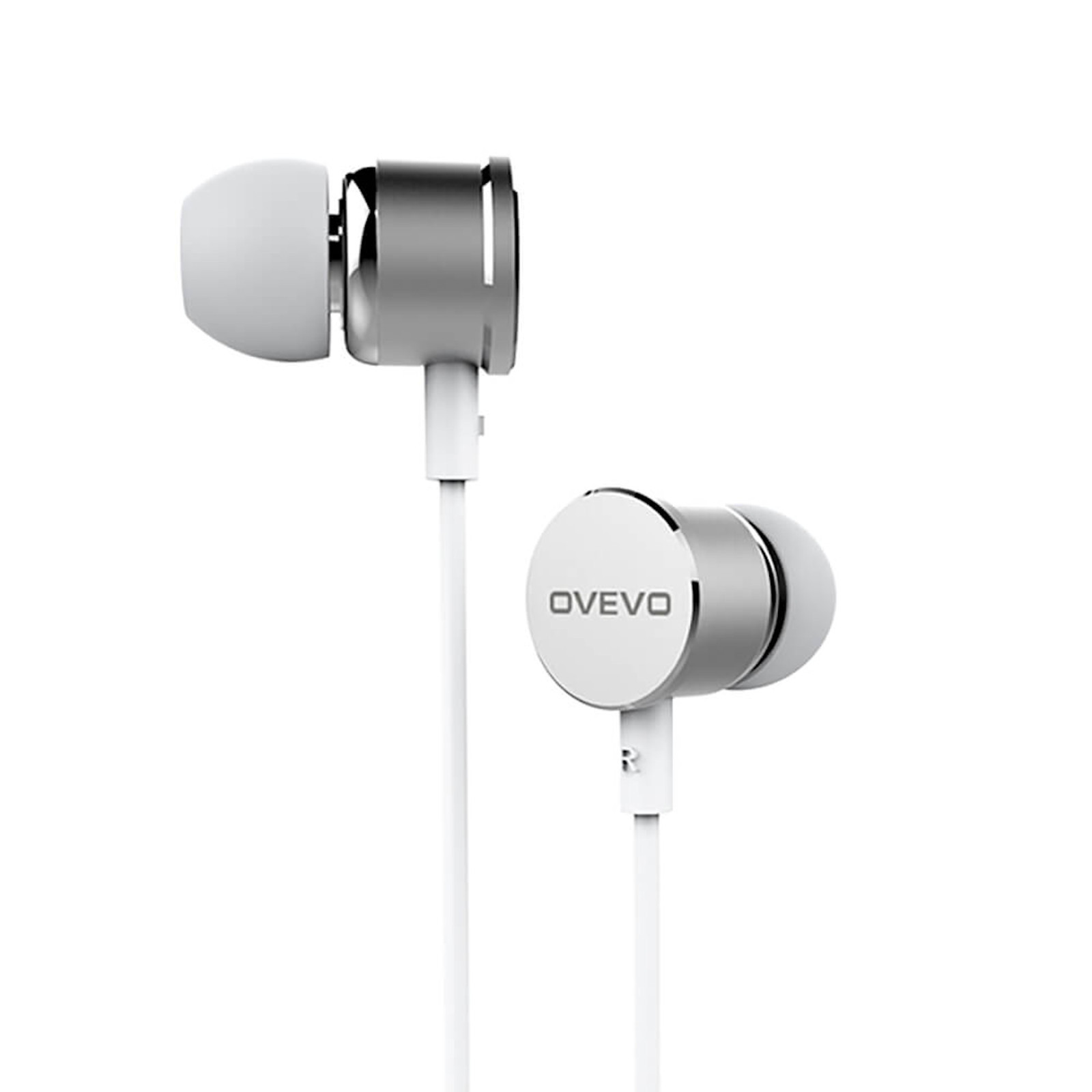 Mega Bass OVEVO S8 Premium In-Ear Earphone Headset Mic Hardcase Black White