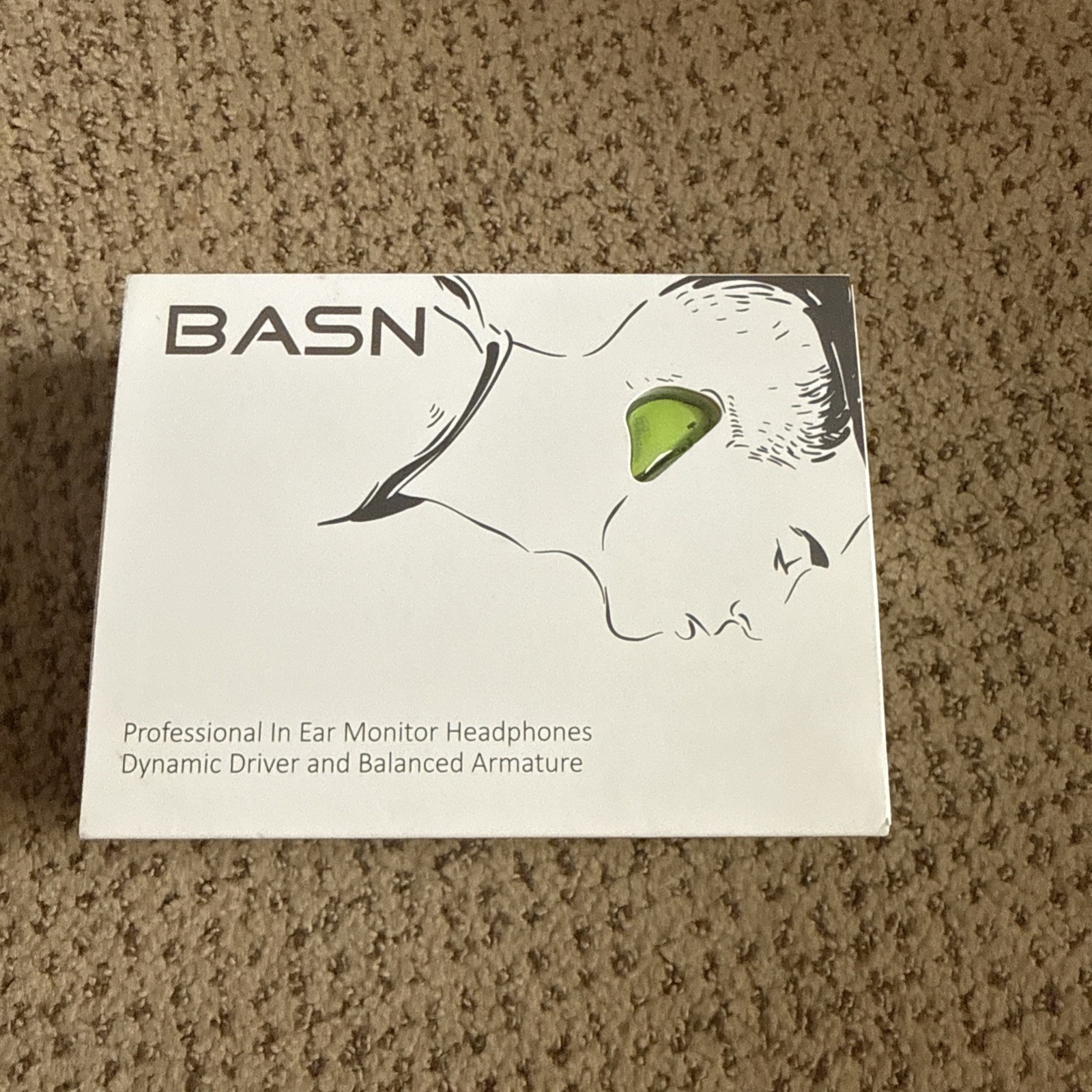 BASN Bmaster In-Ear Monitor Headphones, Green, Triple Drivers, Detachable Cables