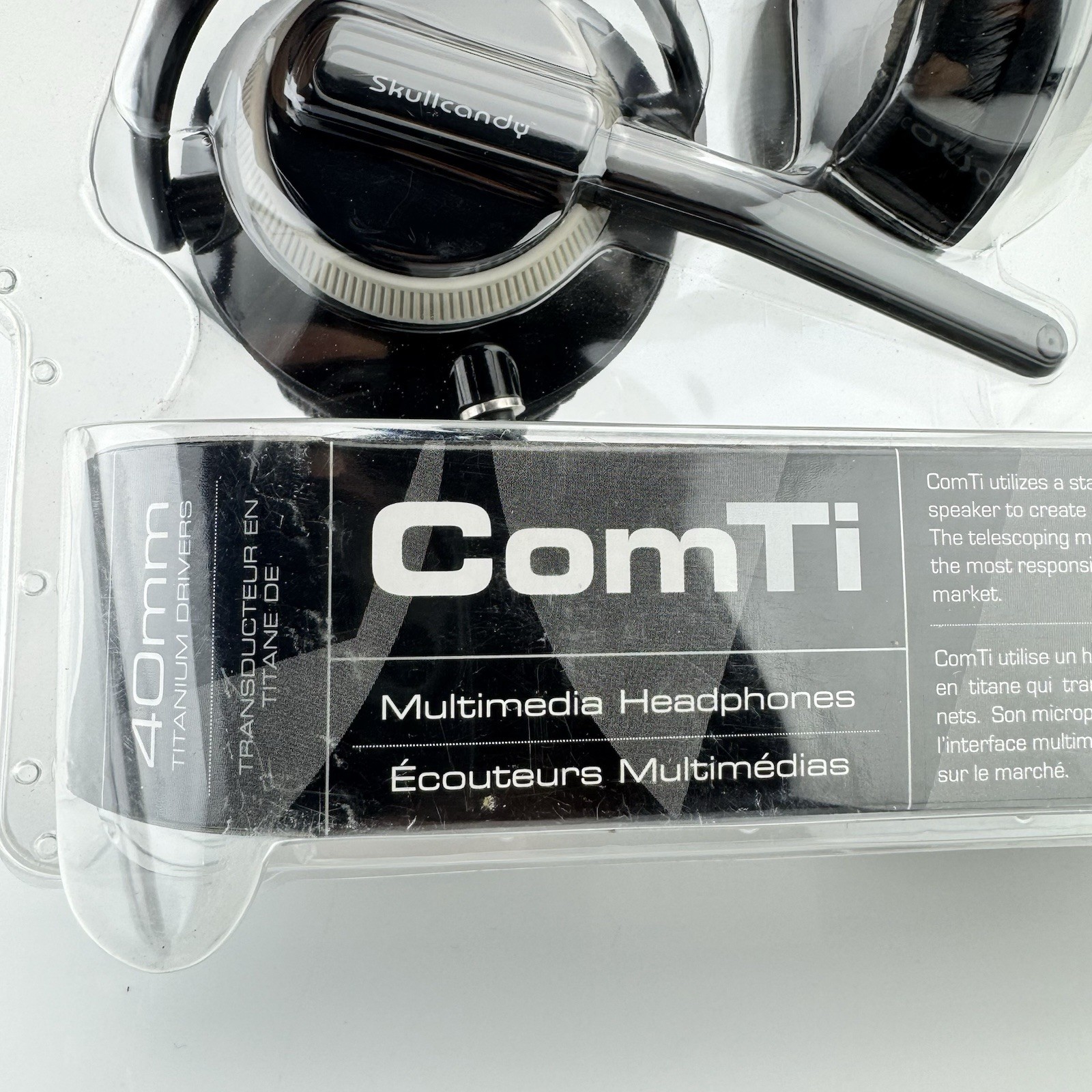 Skullcandy Ti Headphones 40mm ComTi Titanium Multimedia SC-ComTi SEALED Rare