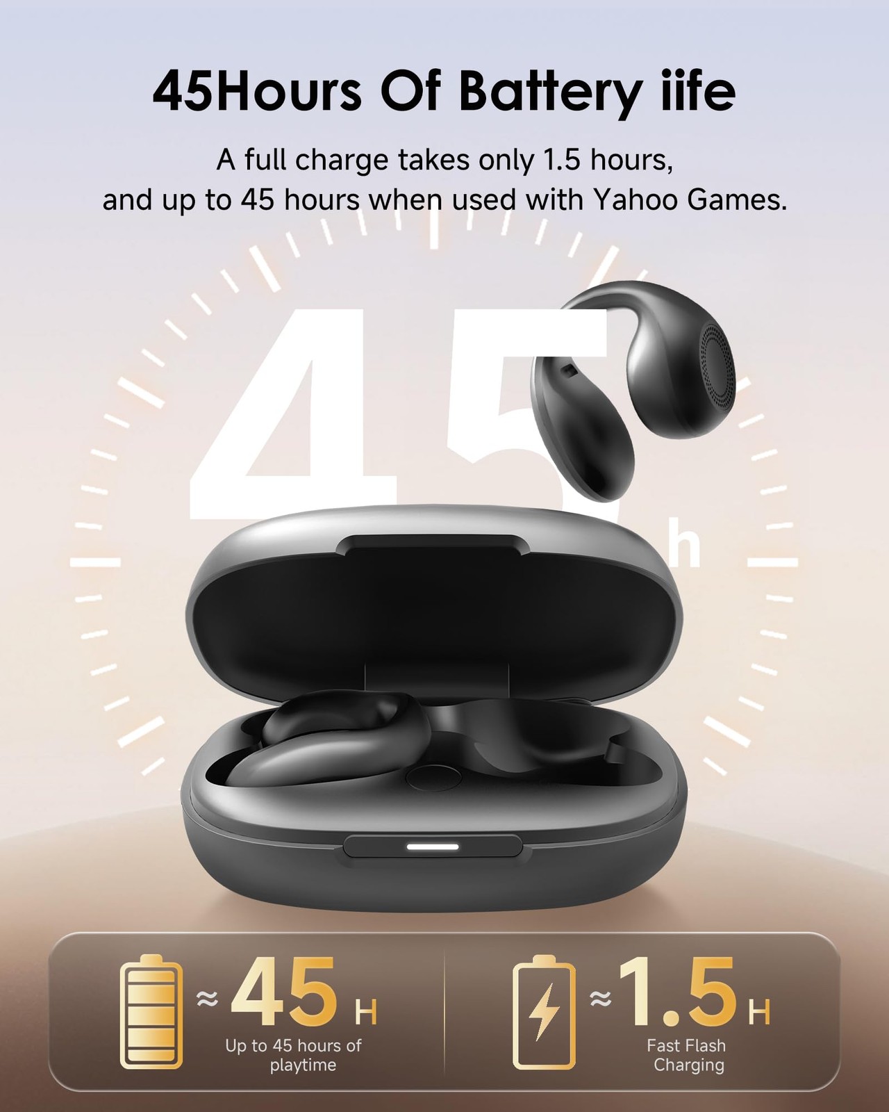 Clip-On Earbuds,Comfort Air Cushion Open Ear Earbuds Wireless Bluetooth 5.4 M…
