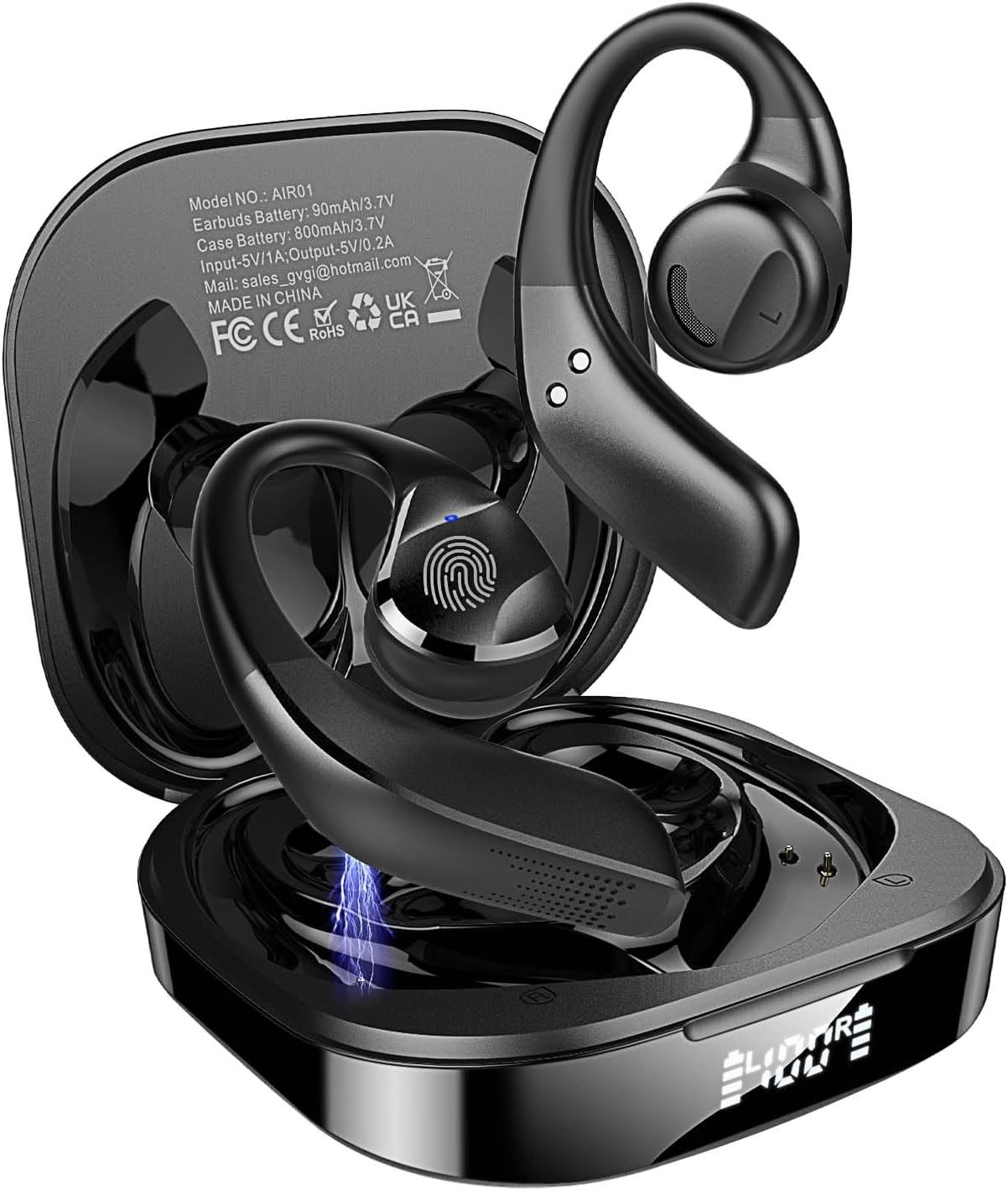 Earbuds, Bluetooth 5.3 Headphones w/Immersive Premium Sound, IP54 Waterproof Ope