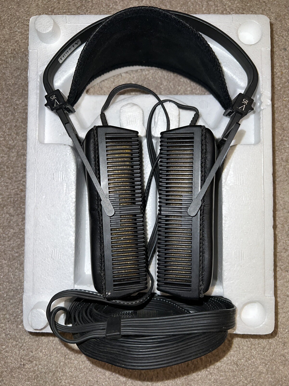Vintage Stax SR-Lambda ORIGINAL Electrostatic Headphones Box w/ Stax Stand