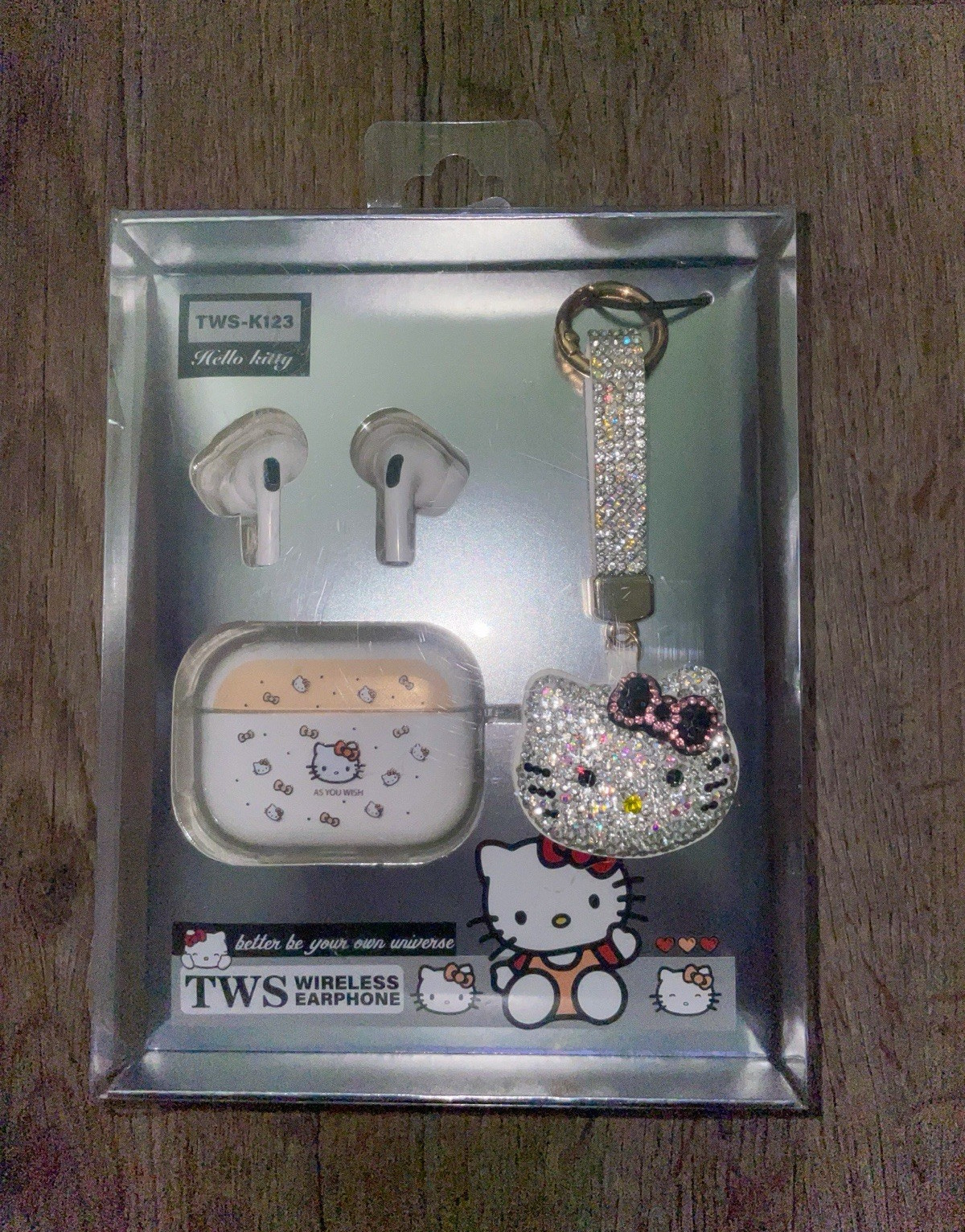 Hello Kitty TWS-K123 Bluetooth Wireless In-Ear Earbuds w/ Charging Case White