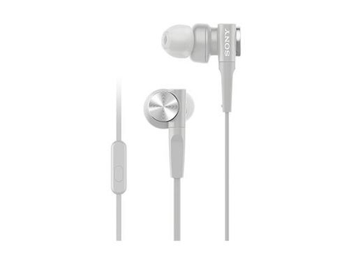 Sony MDR-XB55AP White In-Ear Headphones Bass Booster w/ Mic New Japan