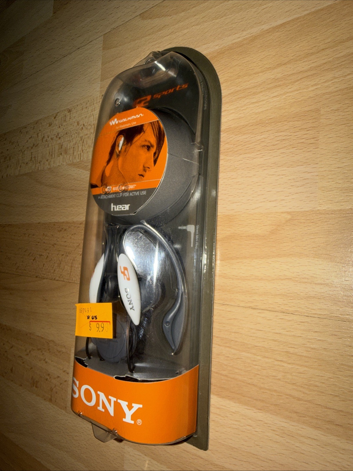 Vintage Sony Walkman MDR-J11G Clip Sports Stereo Headphones 2004 Factory Sealed