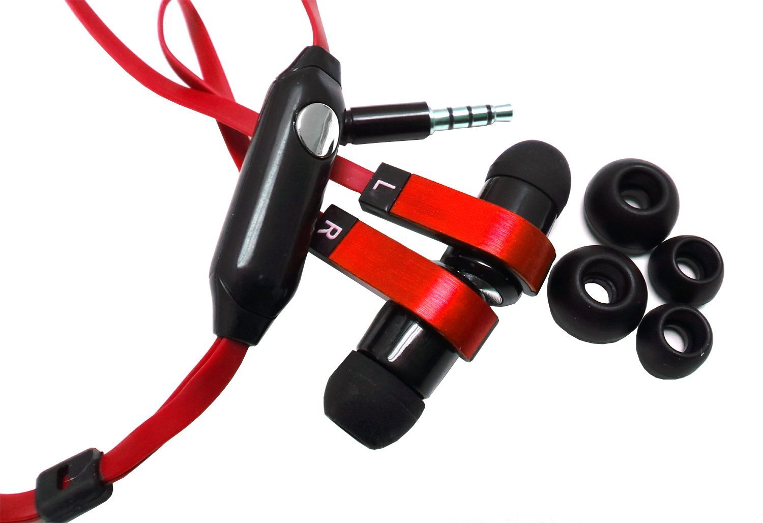 3.5mm In-Ear Headphone Noodle Earphone Flat Earbud Headset For Samsung iPhone LG