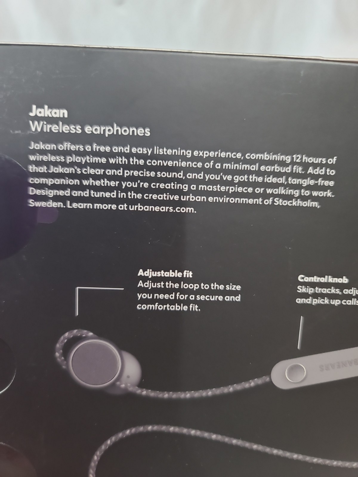 Urbanears Jakan BT Wireless Earphones/Earbuds Magnetic Bluetooth Set Charcoal Bl