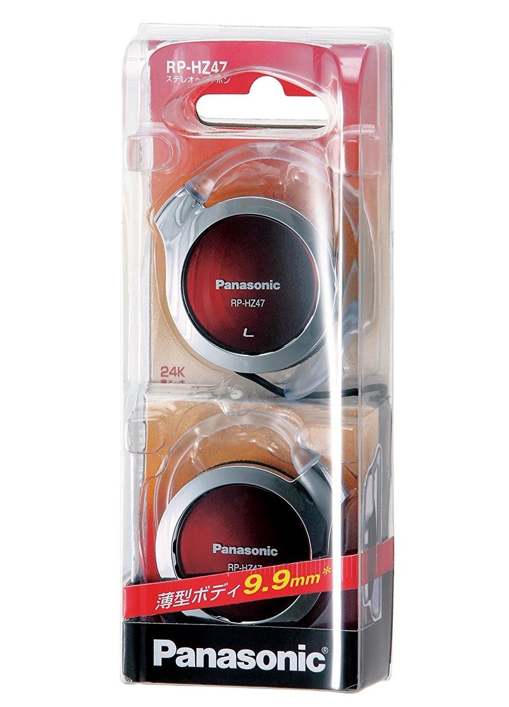 Panasonic Clip Earphone Headphone RP-HZ47-R 9.9mm Red NEW