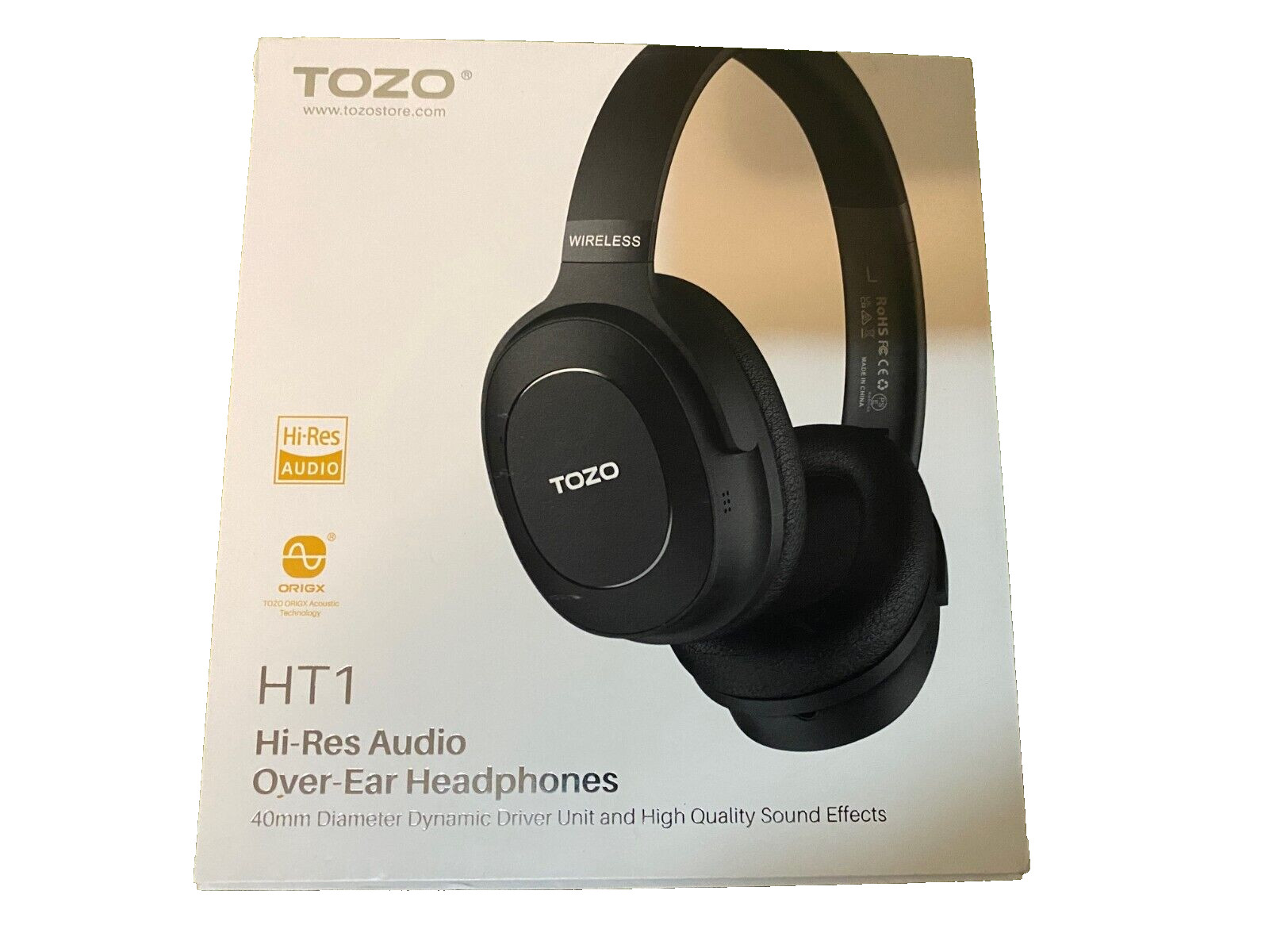 TOZO HT1 Hybrid Active Noise Cancelling over the ear Headphones