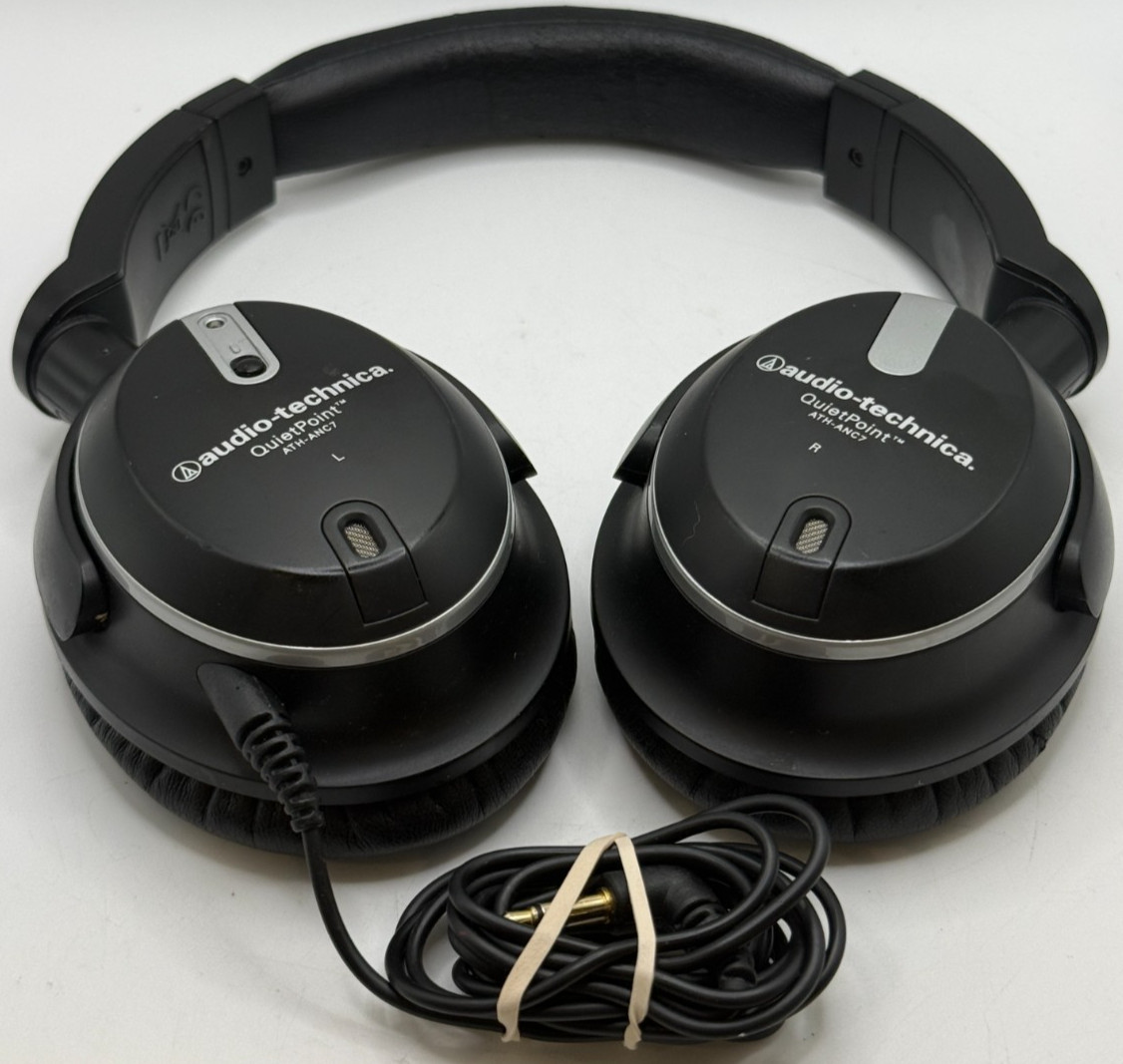 Audio-Technica ATH-ANC7B QuietPoint Active Noise-Cancelling On-Ear Headphones