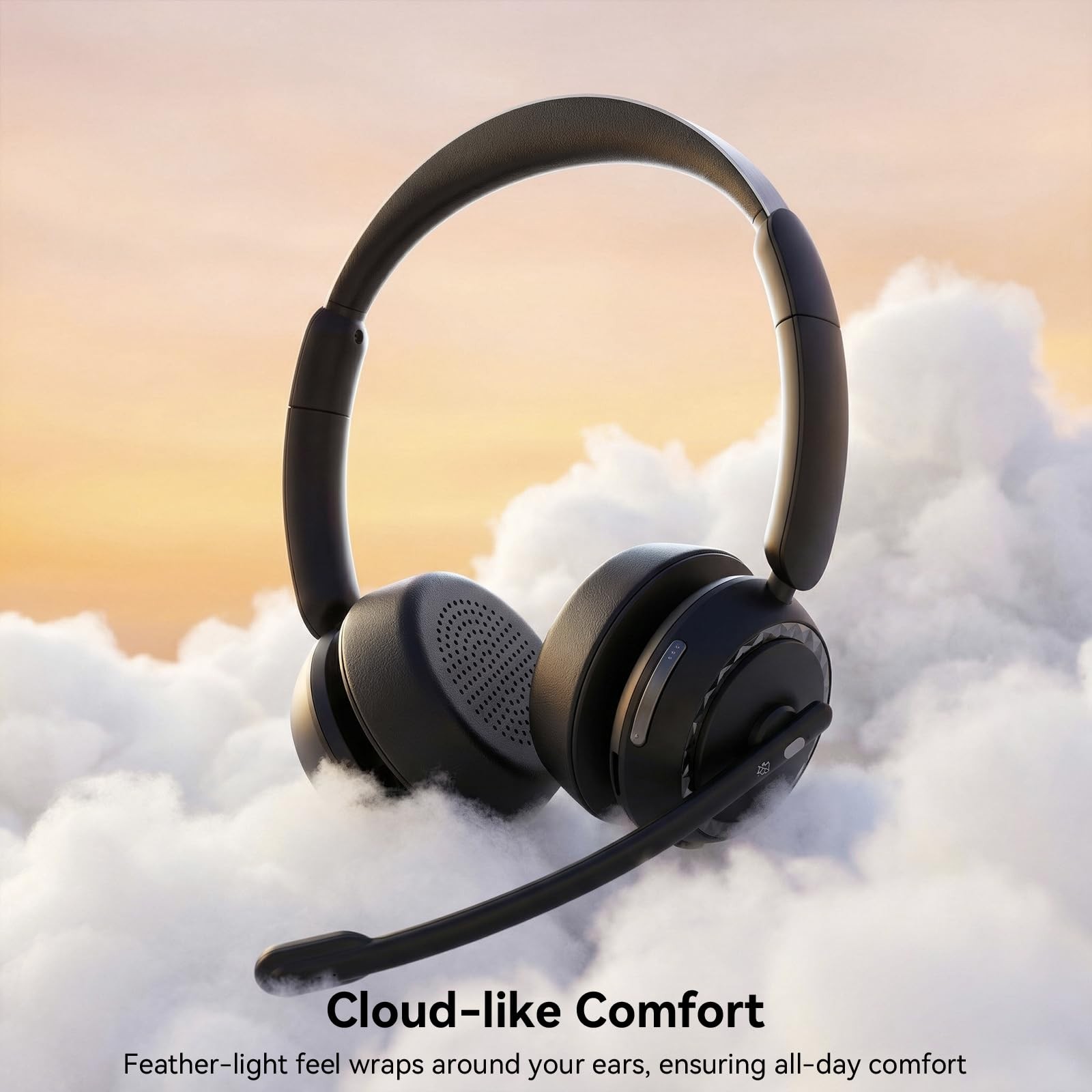 Wireless Headset with Mic for Clear Work Calls, Bluetooth 5.2 Headset with No…