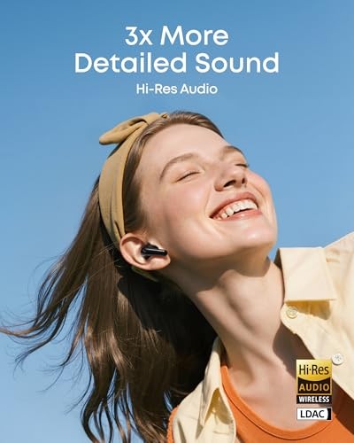 P31i by Anker, Real-Time Adaptive Noise Cancelling, Hi-Res Sound, Black