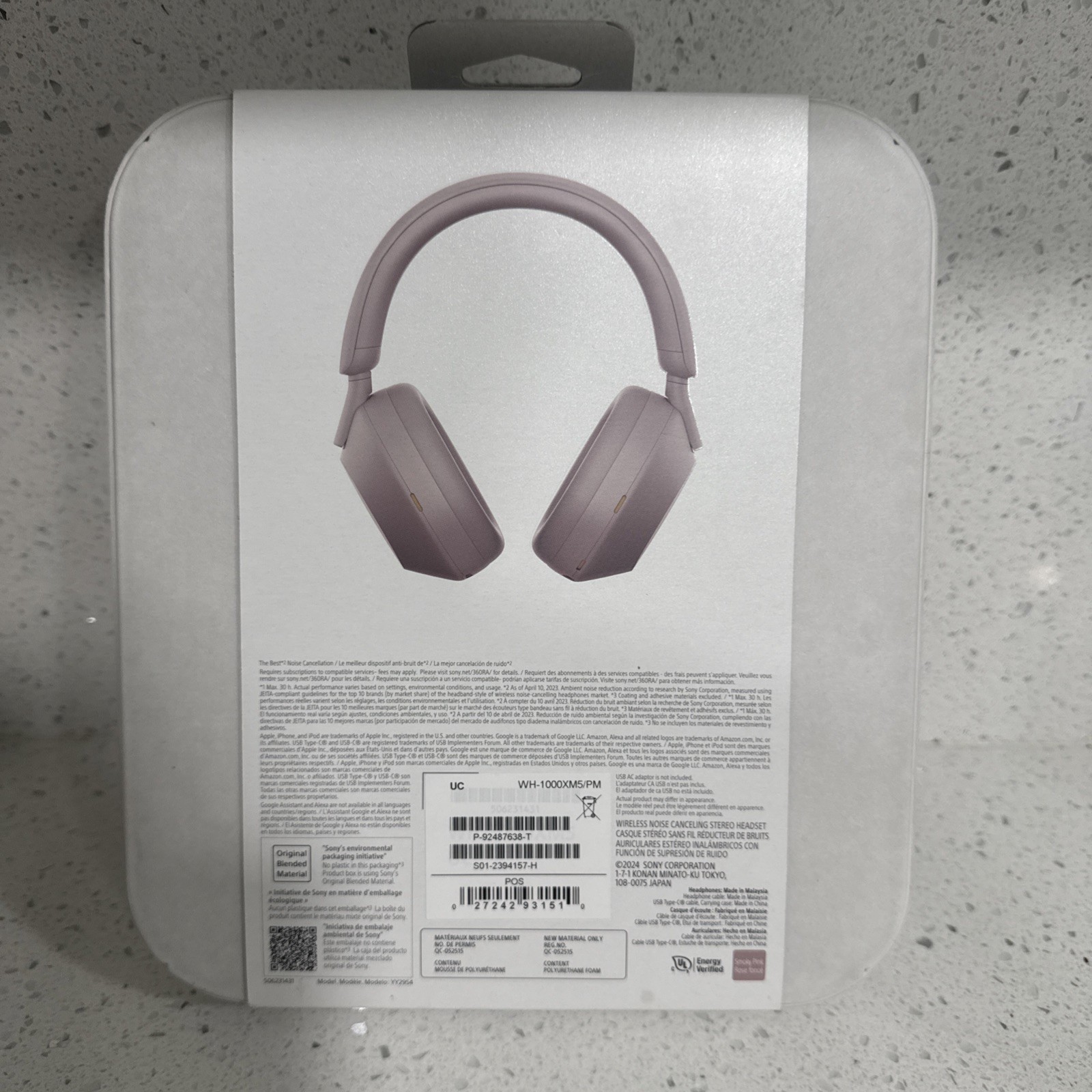 Sony WH-1000XM5 Wireless Noise Cancelling Over-the-Ear Headphones Smoky Pink ?