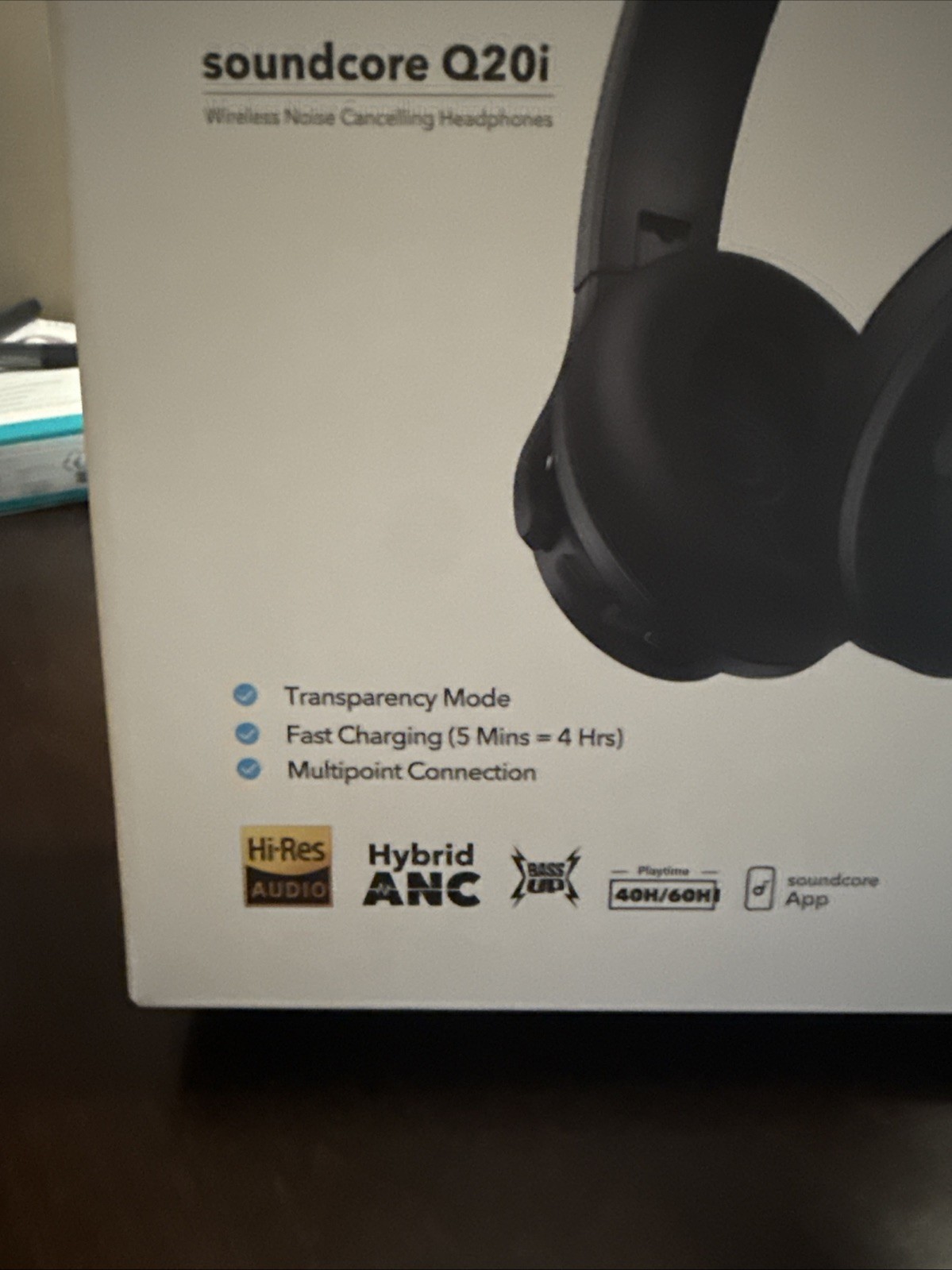 Soundcore by Anker Q20i Hybrid Active Noise Cancelling Headphones, Big Bass