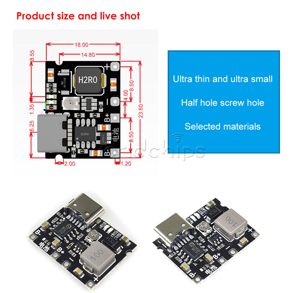 300Piece Li-ion 18650 3.7V 4.2V Battery Charger Board DC Step Up Boost Module