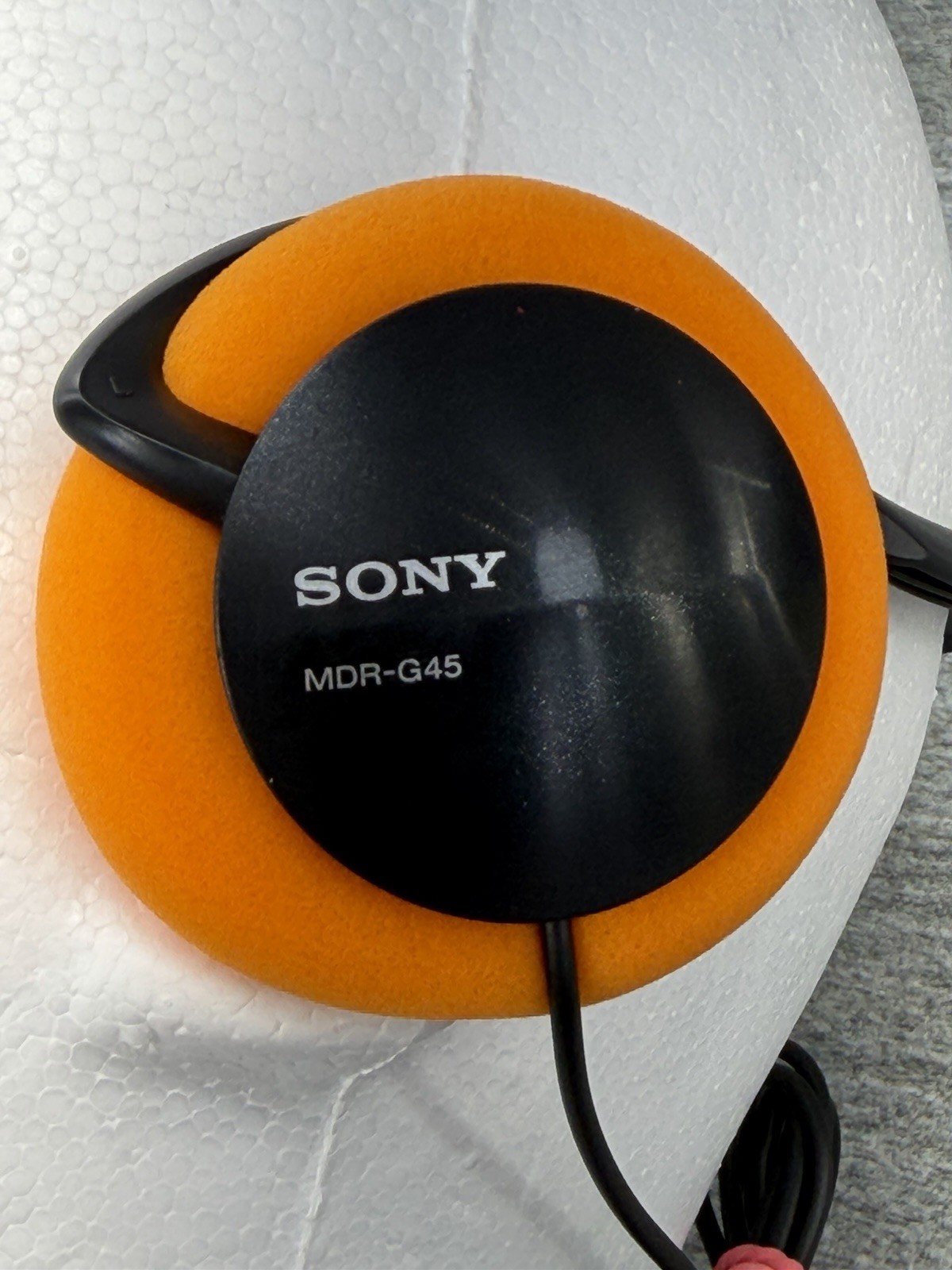 Sony MDR-G45 Street Style On Ear Behind The Neck Headphones 90s Y2K Black Orange