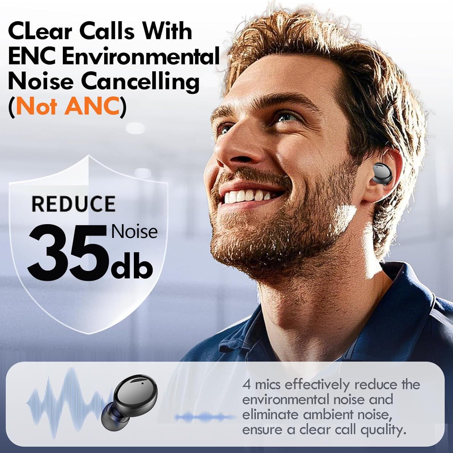 True Wireless Earbuds Bluetooth 5.4, in Ear Headphones | 48H Playtime,Light Weig