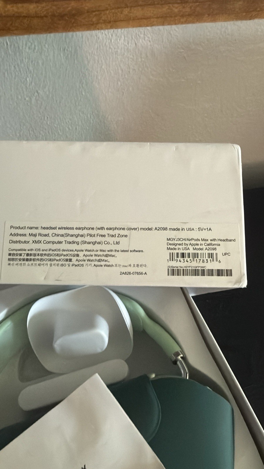 Apple AirPods Max Green Wireless Bluetooth Over-Ear w/ Earcup Covers & Box