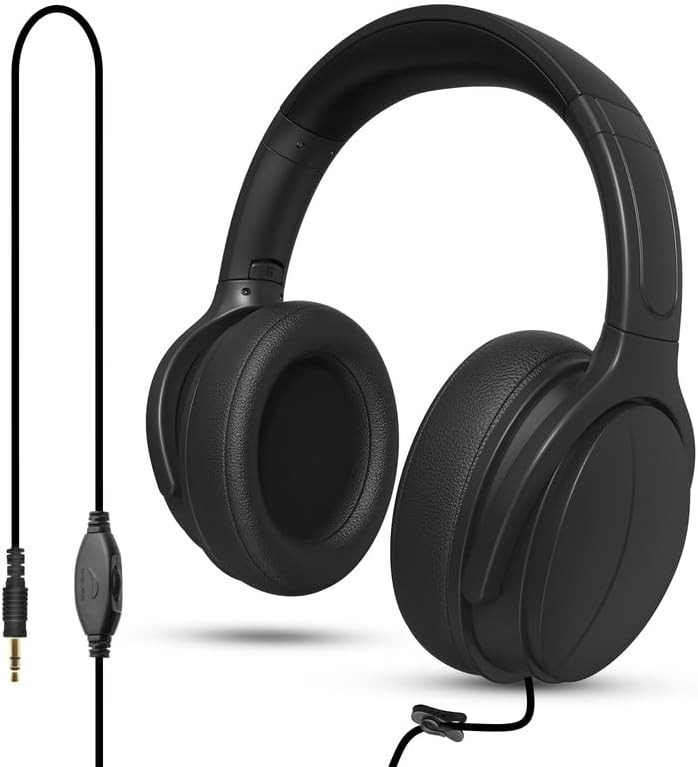 Lightweight Wired Headphones for Seniors – 9.8FT Cord