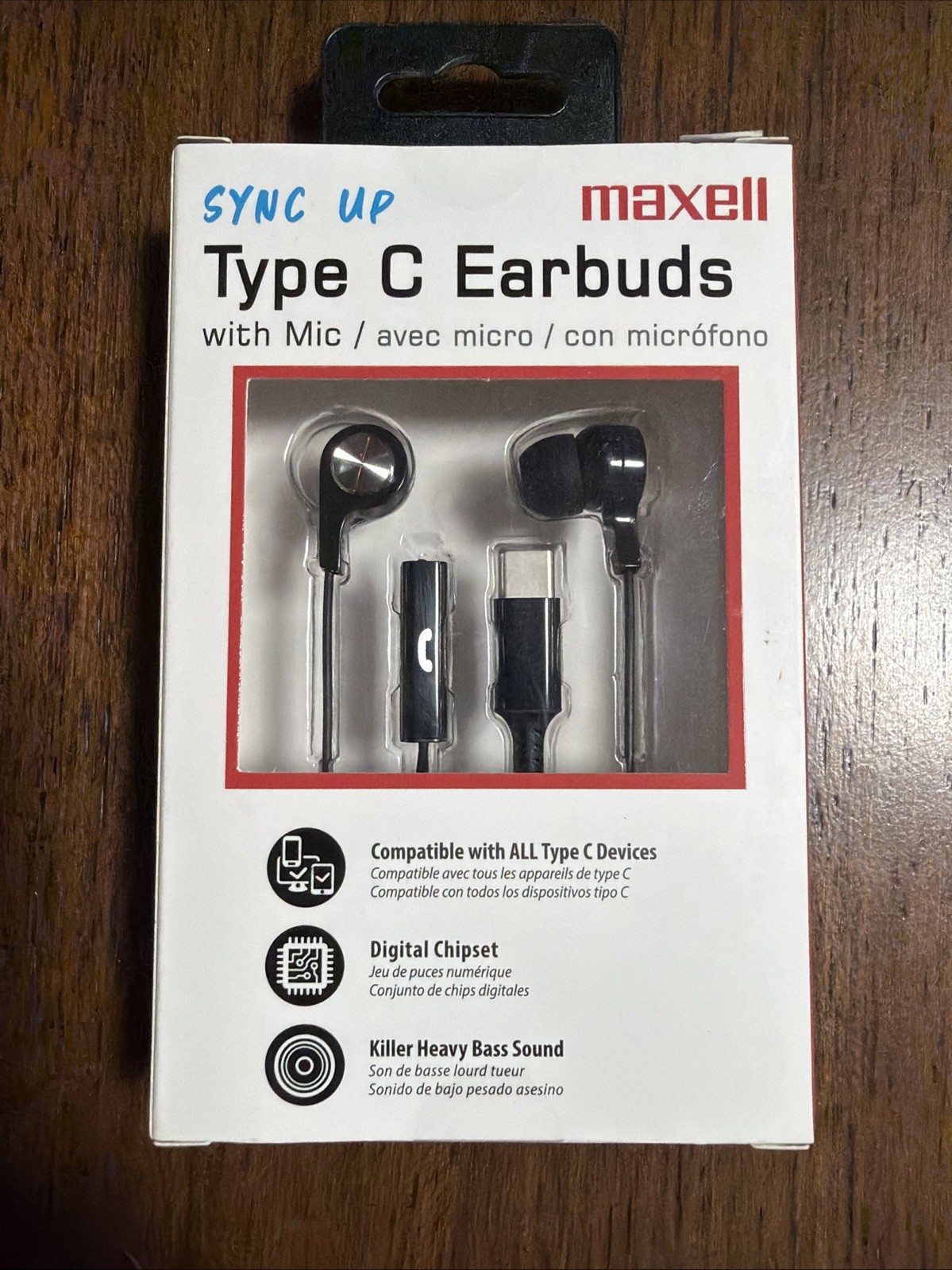 Maxell Type C Earbuds With Mic
