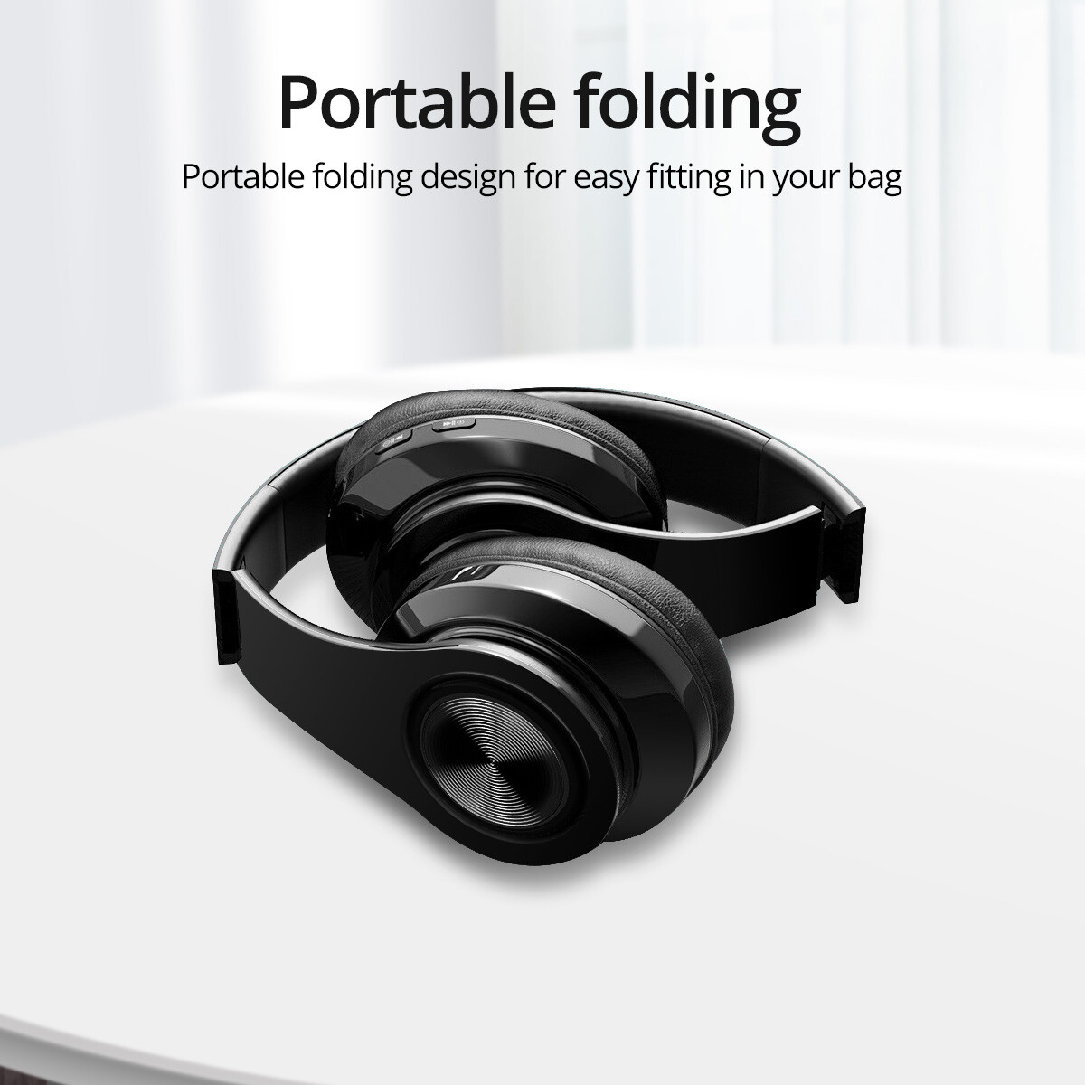 Wireless Headphones Super Bass Bluetooth Headsets Foldable Stereo Earphones Mic
