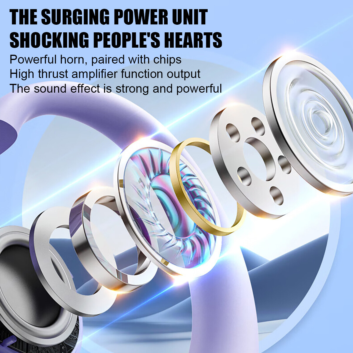 Wireless Bluetooth Earphones Headphones Sports Ear Hook Running Bass Earbuds TWS