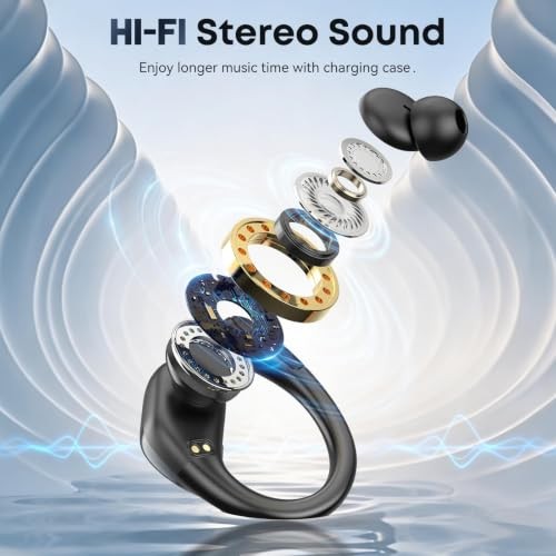 Wireless Earbuds, Sports Bluetooth Headphones, Noise Canceling Ear Buds Black