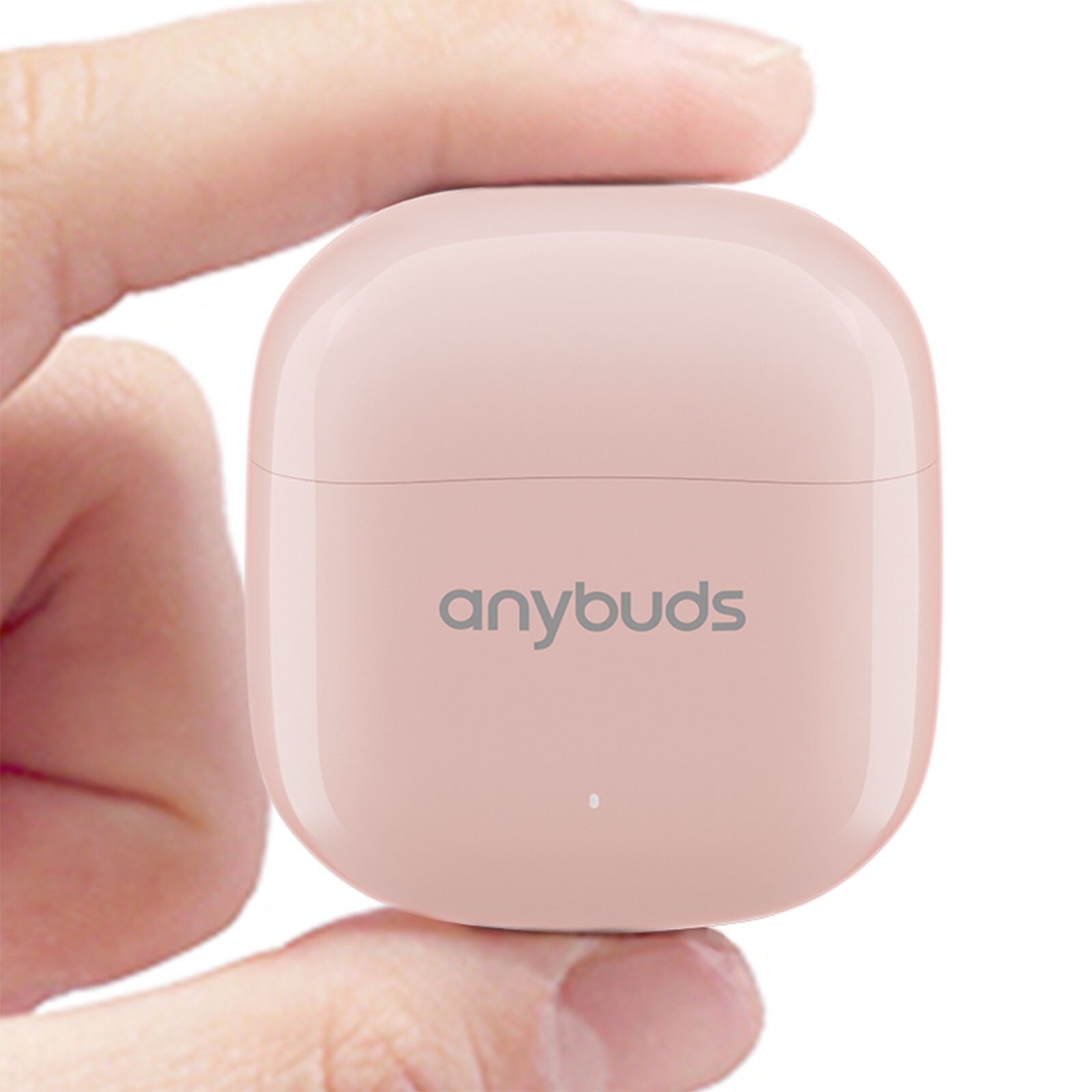 Anybuds Wireless Earbuds Half-in-ear ENC Call Noise Cancellation Earphones, Pink