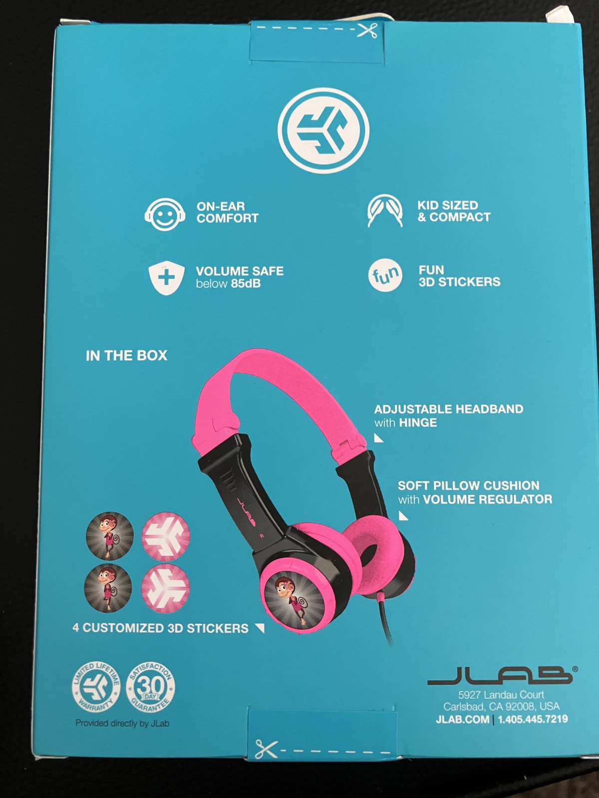 JLAB JBuddies Kids Folding On Ears Padded Volume Limiting Wired Headphones Pink•