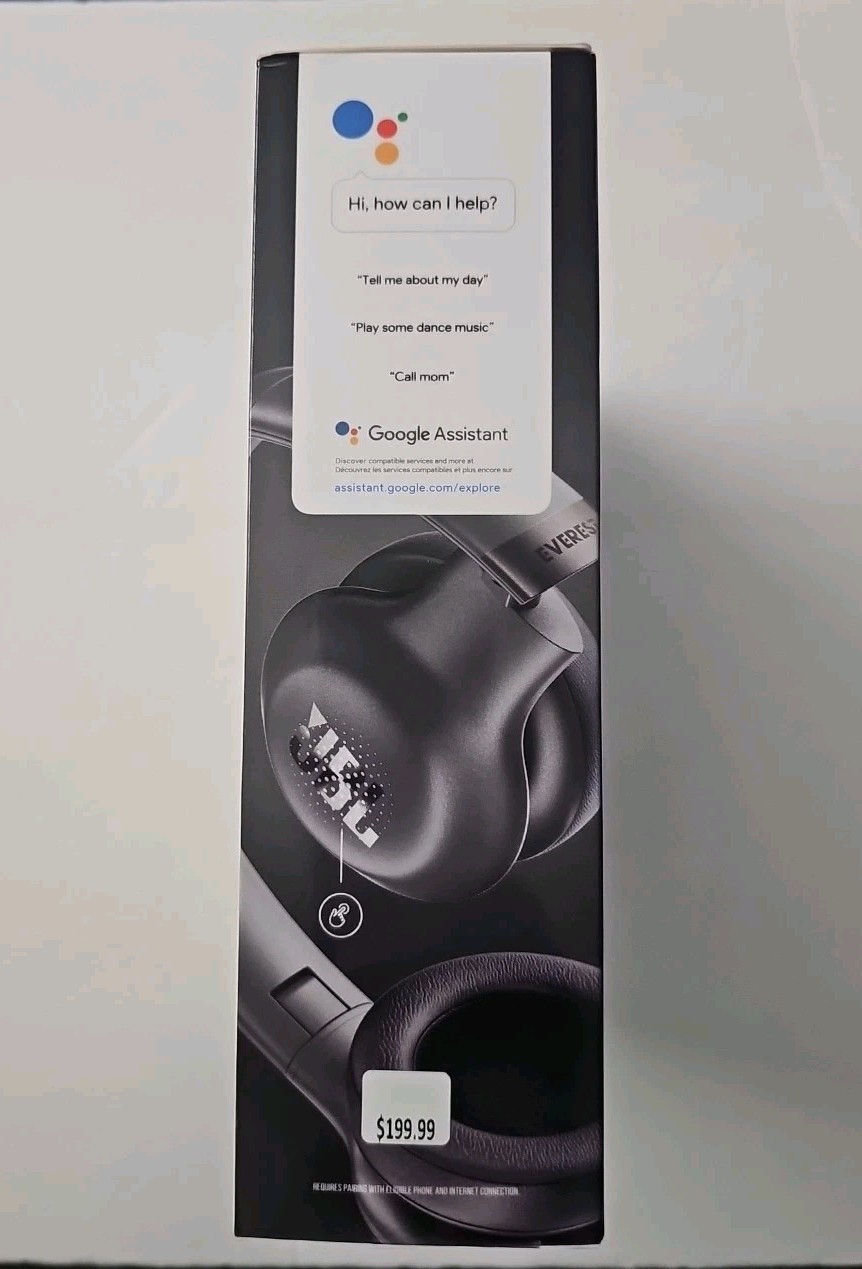 JBL Everest 310ga Wireless Headphones Grey/Black W/ Black Case, Google Assistant