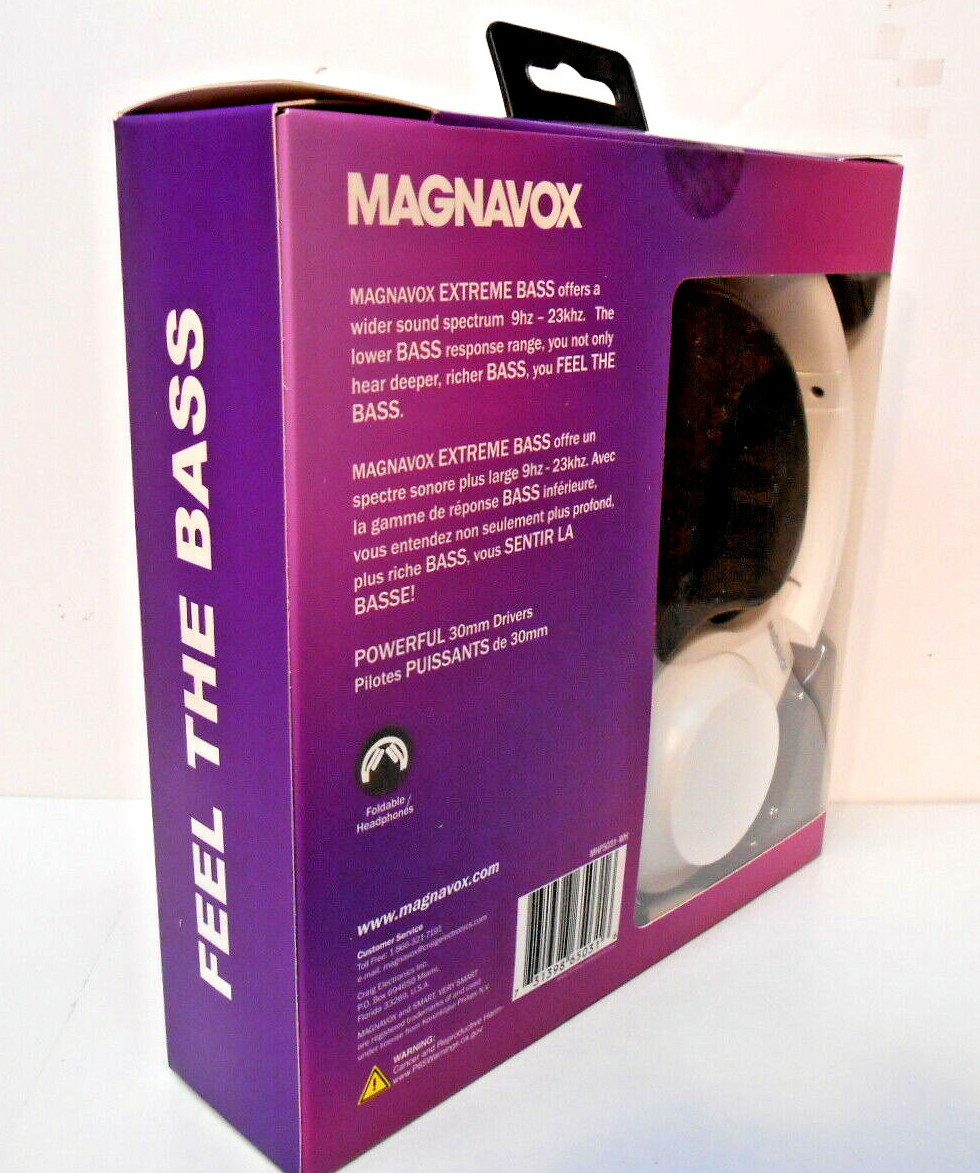 Magnavox / Craig Electronics “Extreme Bass” Stereo Headphone Deeper Bass NEW!!