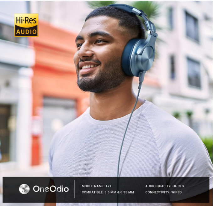 Audifonos Profesionales Auriculares Para DJ Headphone Professional Cielo Azul US