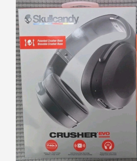 Skullcandy Crusher Evo Wireless Over-Ear Headphones True Black S6EVW-N740 Sealed