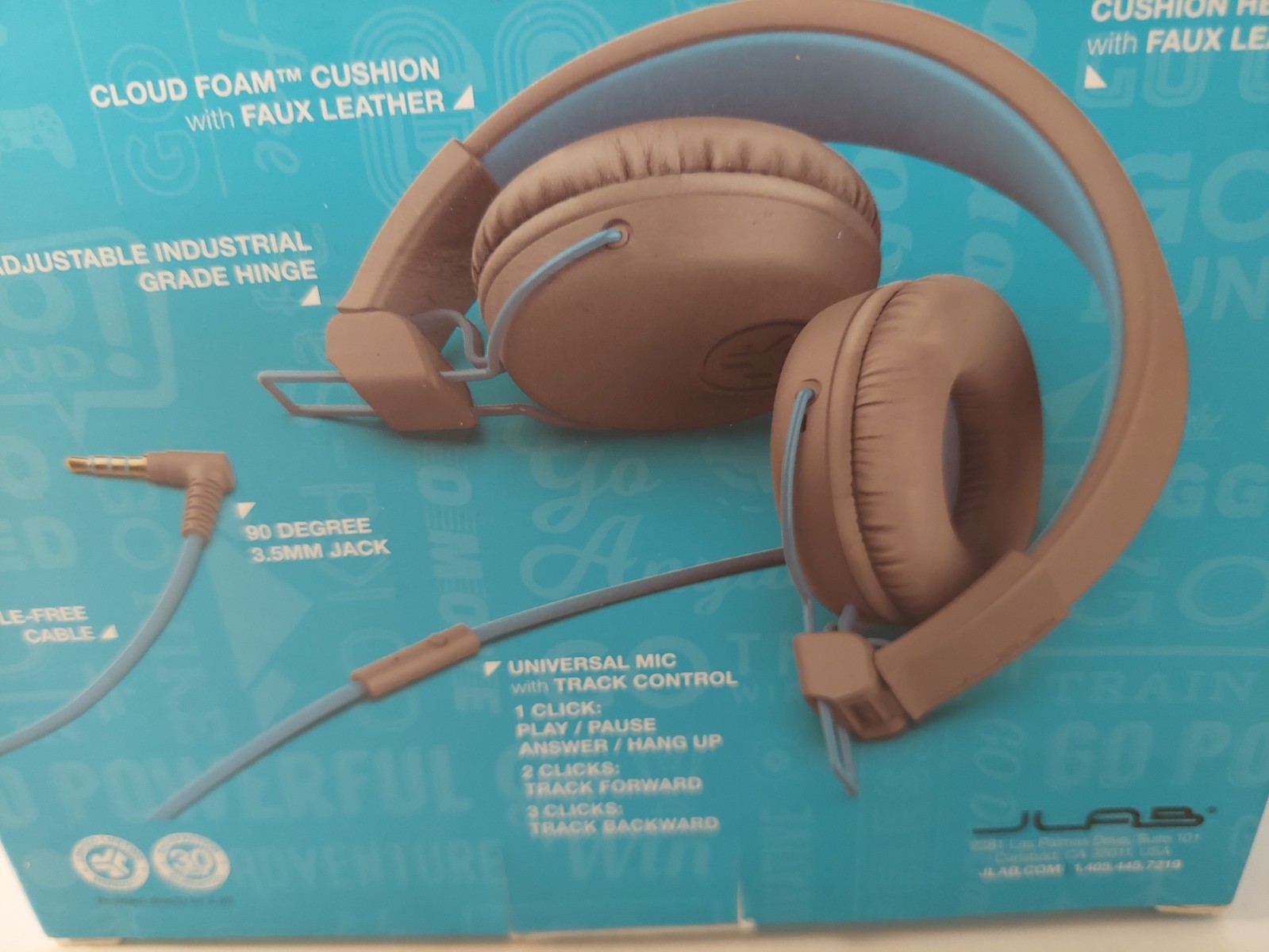 JLab Studio Wireless Bluetooth On Ear Headphones Cloud Foam Tangle Free New