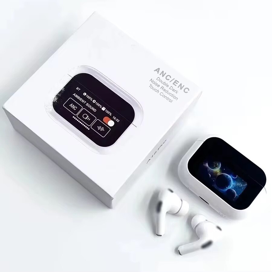 A15 Pro Latest V5.4 Top Version In Ear Wireless Earphones LCD Full Color Touch