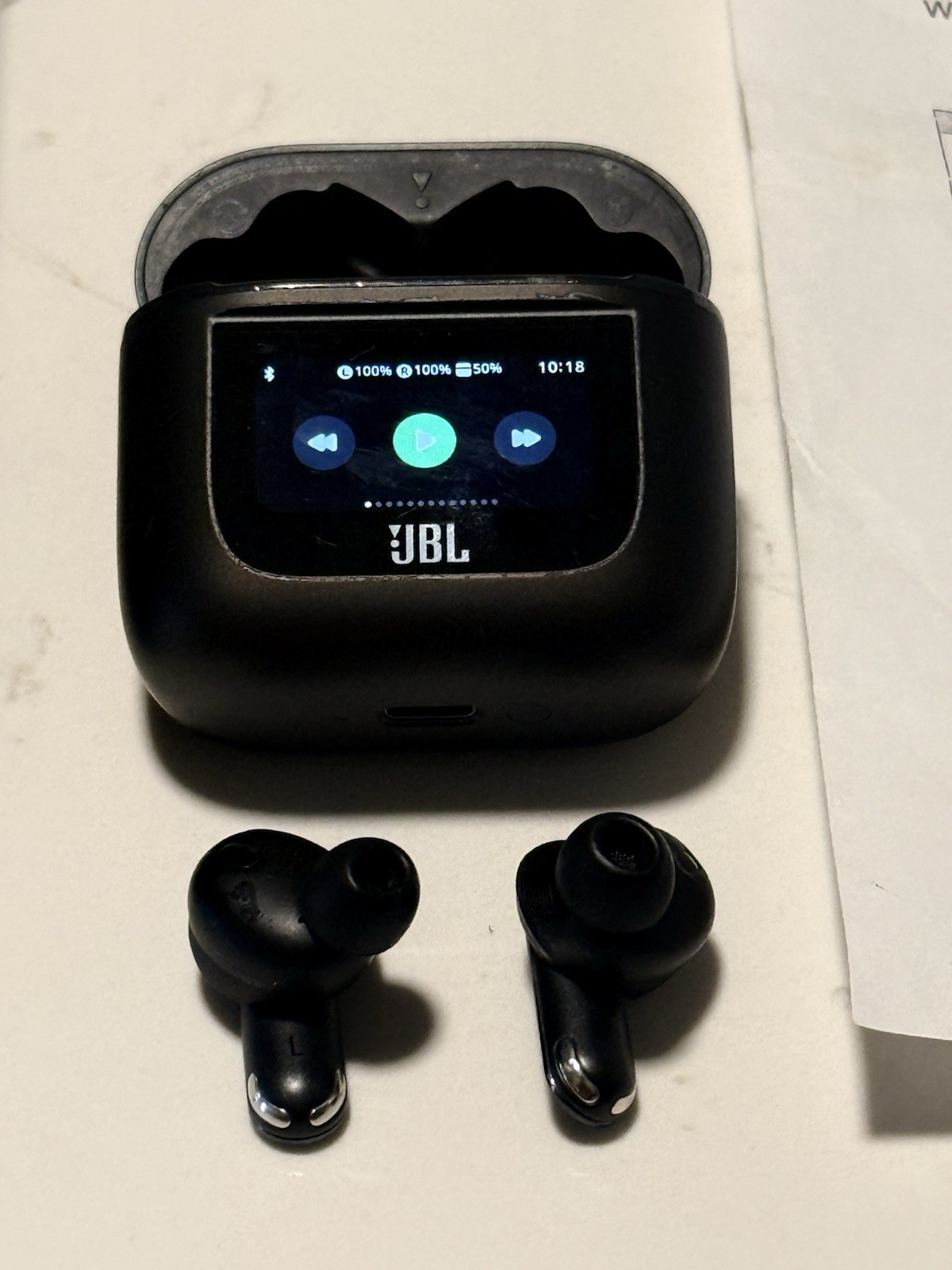 JBL Tour Pro 2 Noise Cancelling True Wireless Earbuds with Smart Case (Black)