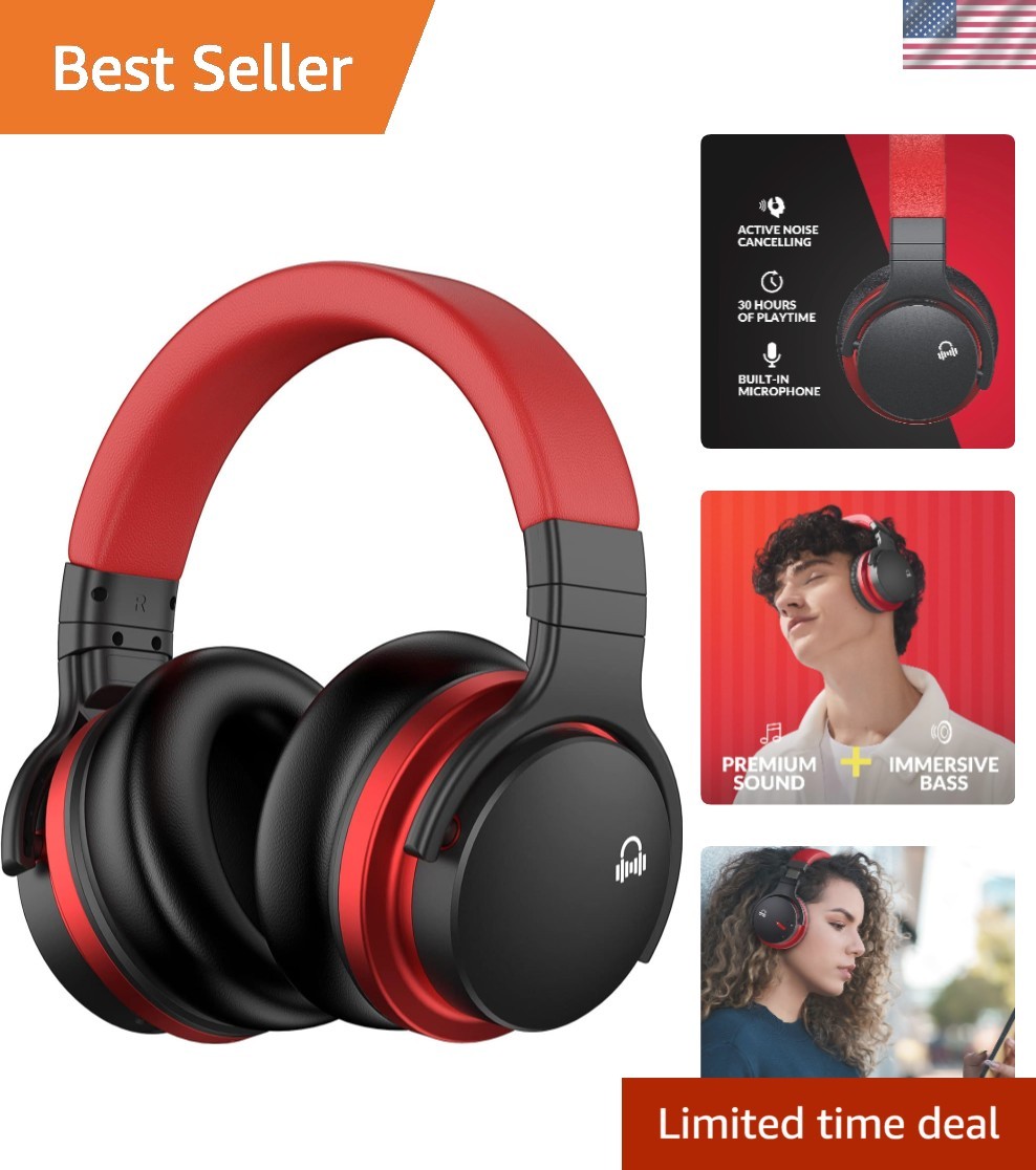E7 Wireless Bluetooth Noise Cancelling Headphones – 30 Hours of Comfort