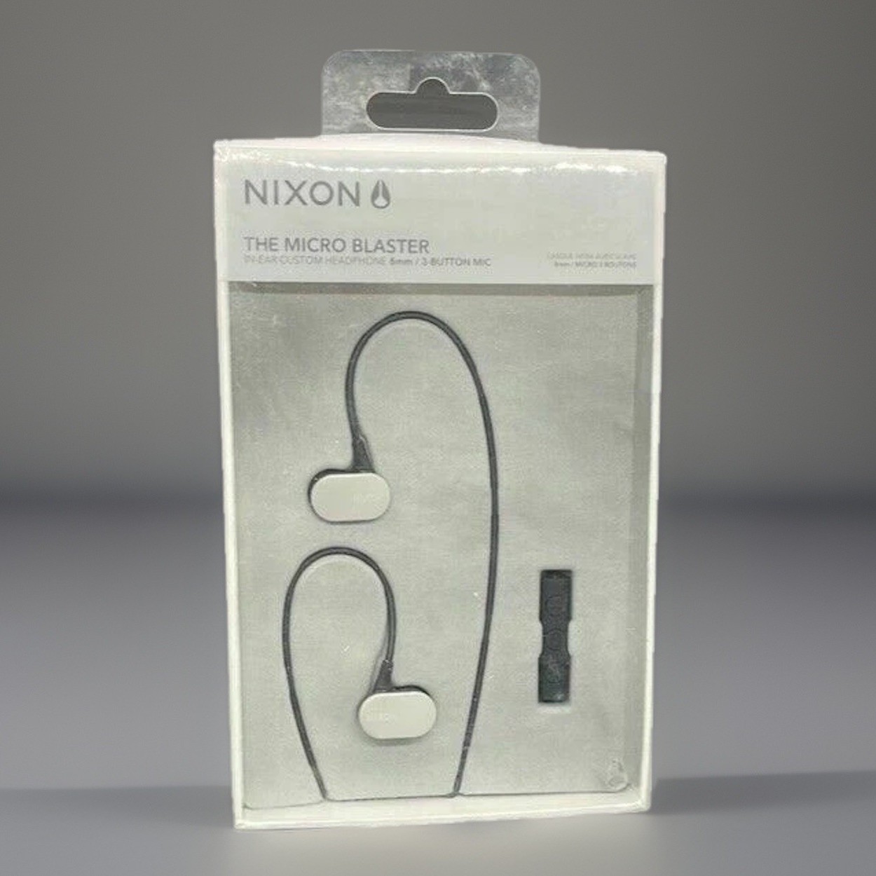 Vintage Nixon Black Micro Blaster In Ear Headphones w/3-Button Remote/Mic *New*
