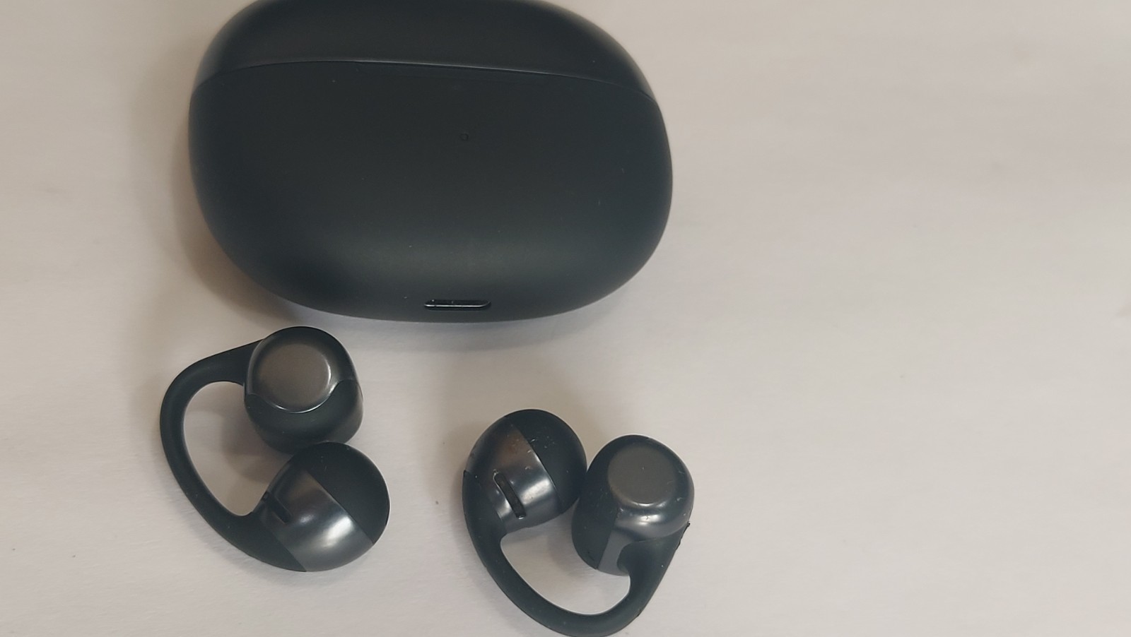 Shokz OpenDots ONE True Wireless Open-Ear Earbuds with Charging Case- Black