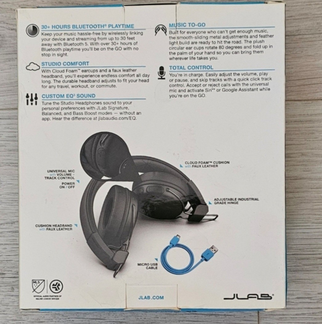 JLab Studio Wireless On-Ear Headphones 30+ Hr. Bluetooth EQ3 Sound
