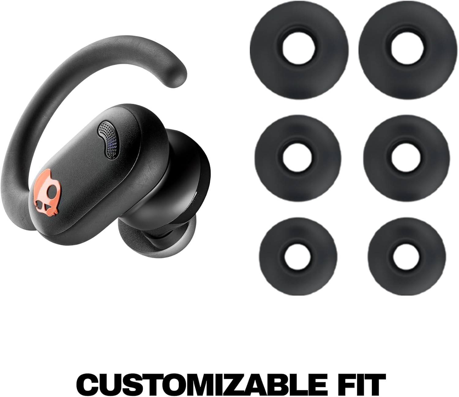 Skullcandy Push ANC Active Wireless Earbuds Black/Orange (S2PAW-S749)