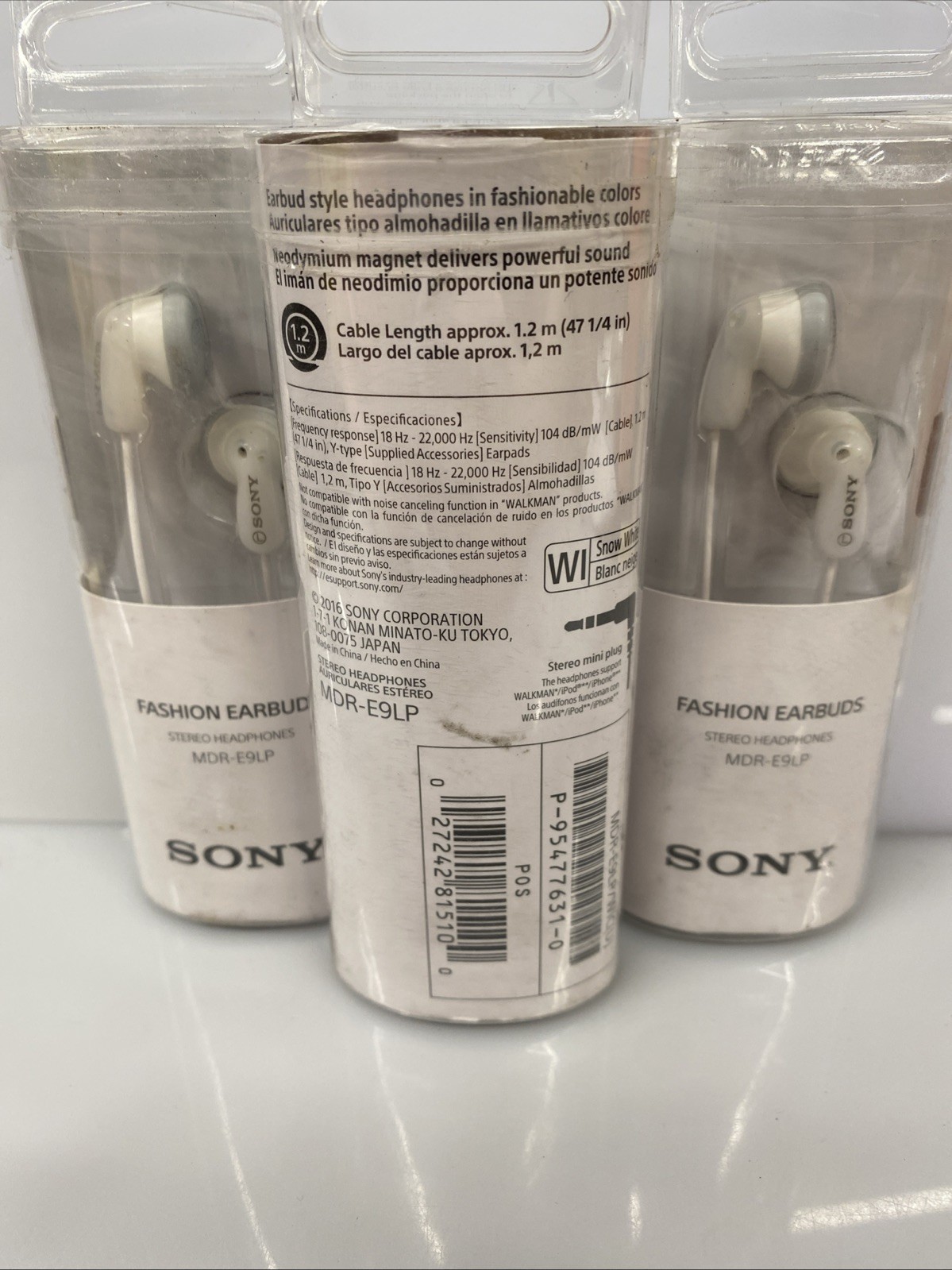 Sony MDR-E9LP Stereo In-Ear Headphones (WHITE)