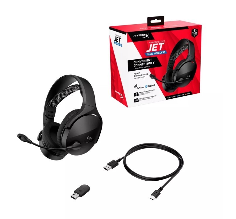 HyperX Cloud Jet Dual Wireless Gaming Headset – Black NEW !!!