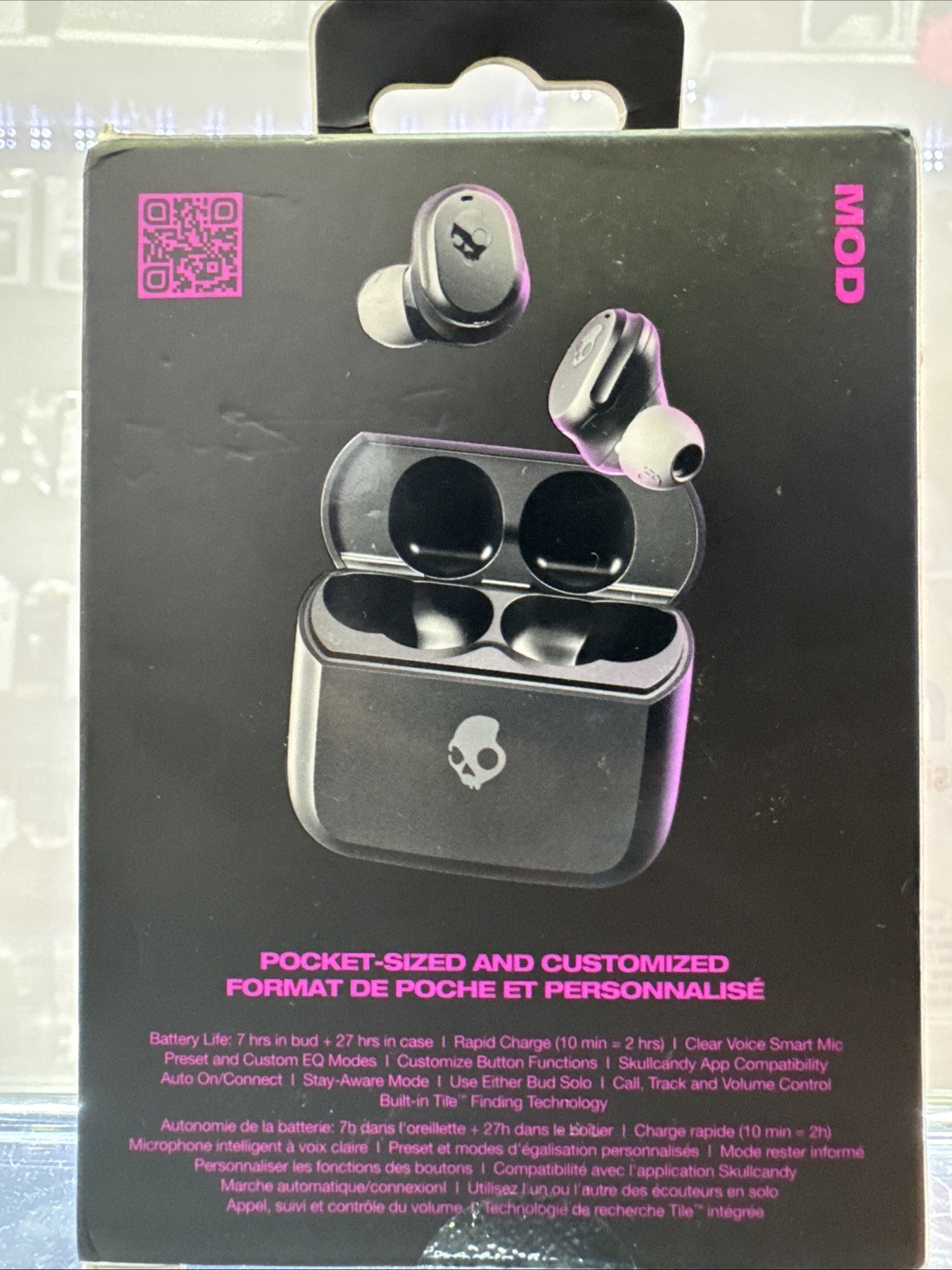 Skullcandy Mod True Wireless Bluetooth Headphones Black 34hour Charge