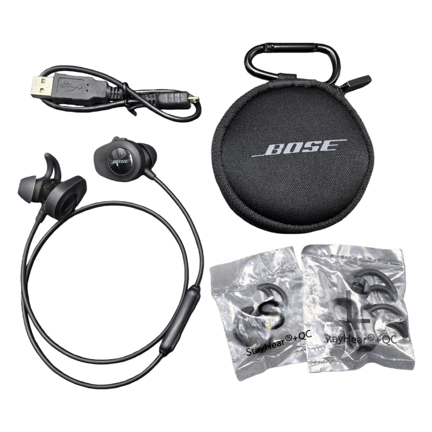 Bose SoundSport In-Ear Earbuds Wireless Headphones Bluetooth Neckband – Black