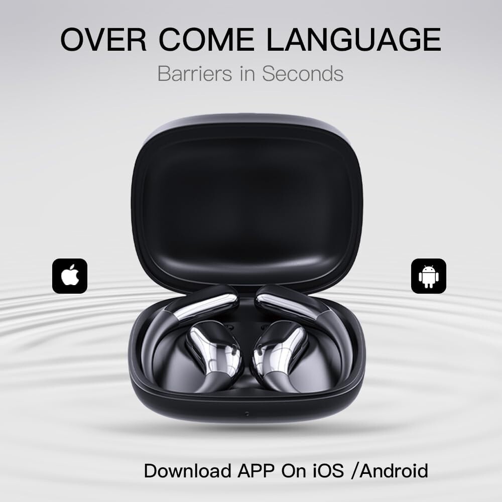 3-in-1 AI Smart Voice Translation Earbuds Real Time Translator 135+ Languages
